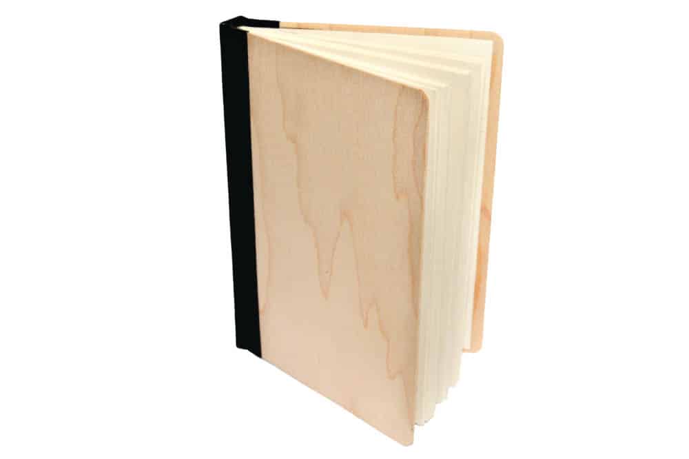 cahier dos carré collé en bois erable