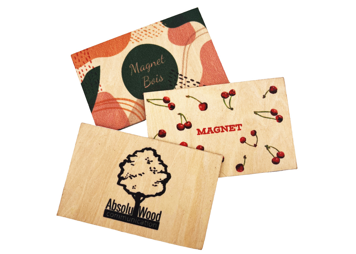 Magnets personnalisables en bois | Absolu Wood