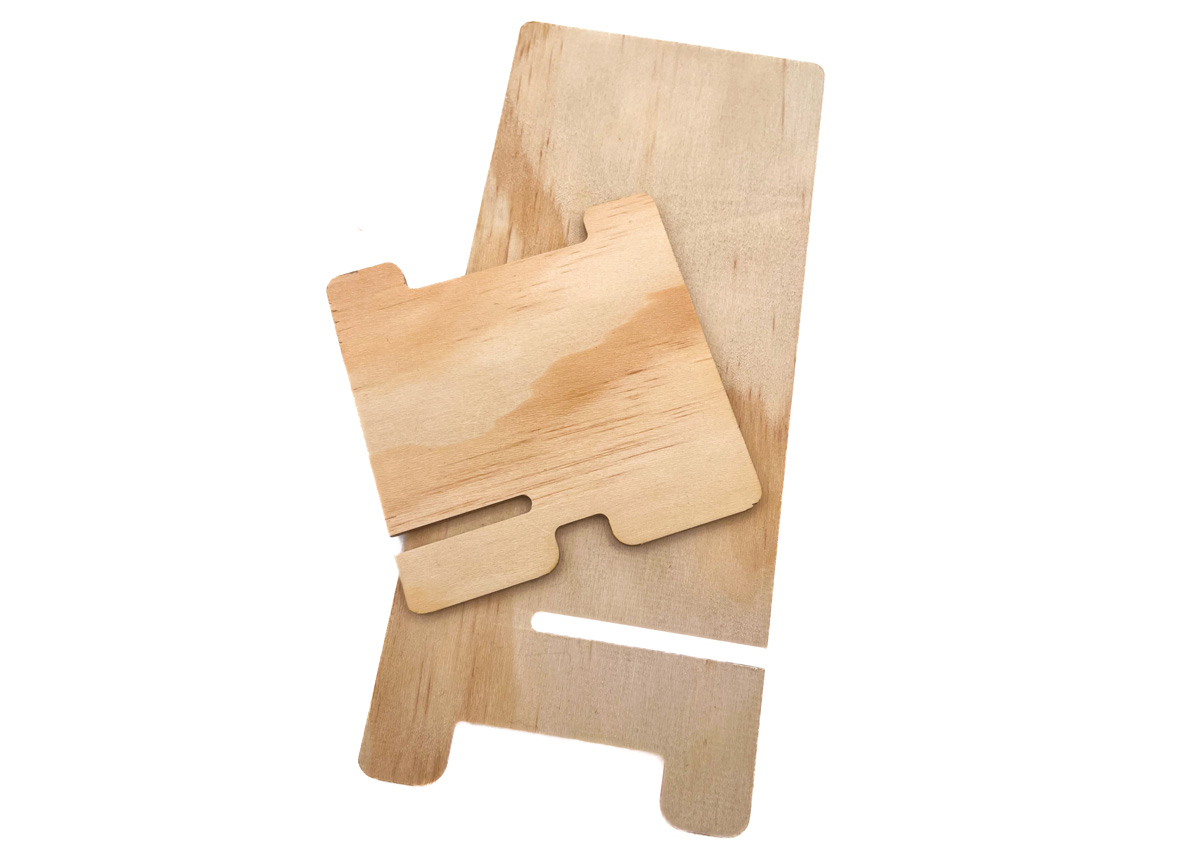 Support Téléphone En Bois Universel - Porte Smartphone Pour Bureau, Table De Nuit, Mains Libres (charge Incluse)